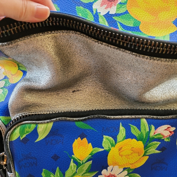 SOLD MCM Paradiso Floral Studded Medium Backpack - Picture 9 of 14